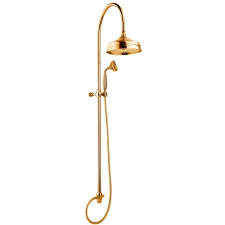 Nicolazzi Doccia Душевая стойка с верхним душем 20см, переключателем и ручным душем, цвет: золото (5712WSGB20)