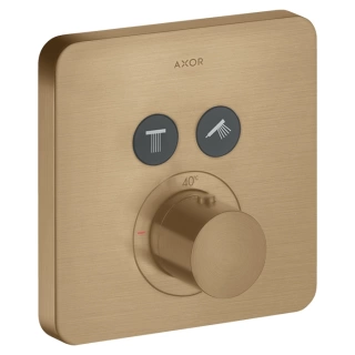 AX ShowerSelect Встраиваемый термостат для душа, 2 потреб, (внешняя часть), цвет: шлифованная бронза (36707140)