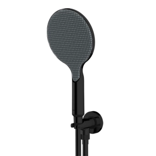 BOSSINI APICE Комплект для душа с держателем с подводом воды, ручным душем и шлангом 1500 мм, цвет черный матовый (CE3002C.073)