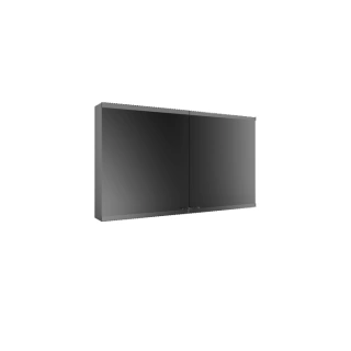 EMCO Evo Зеркальный шкаф 1200xh700мм с подсветкой, навесной, 2 двери, 2 полки, розетка, цвет: черный (9397 133 06)