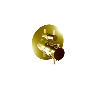 BONGIO Термостатический смеситель с переключателем на 3 положения, цвет матовое французское золото (без встраив части 09766/3) (68569HM03PREU)
