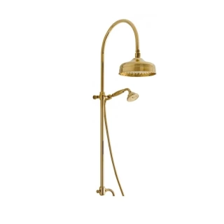 Nicolazzi Doccia Душевая стойка с верхним душем 20см, переключателем и ручным душем, Цвет: Gold (5712WSGO20)