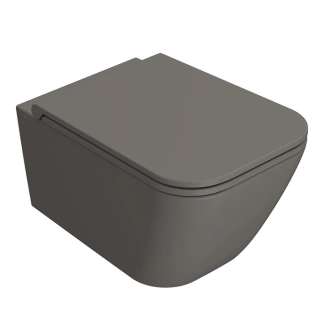 GLOBO Stone Унитаз подвесной Безободковый 52x36см, с системой скрытого крепежа, цвет AGATA (STS05.AT)
