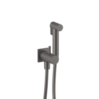 FANTINI Гидроёршик/гигиенический душ с запорным вентилем и шлангом 1200 мм, цвет Matt Gun Metal PVD (91 P5 8487)