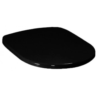 Artceram AZULEY сиденье для унитаза, цвет черный с шарнирами золото (микролифт) (AZA001 03 73 nero/oro)