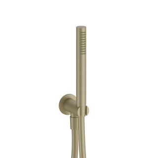 Fantini Nostromo Ручной душ с держателем и шлангом, цвет Matt British Gold PVD (86 P6 8093)