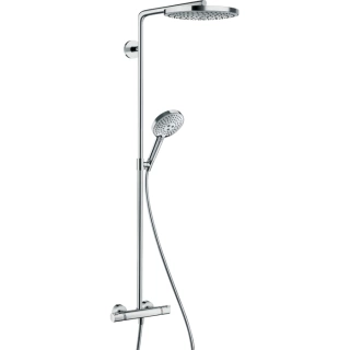 HG Raindance Select S Душевая система Showerpipe: верх.душ 240 2jet, ручн.душ, шланг, термостат, цвет: хром (27129000)