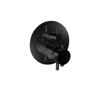 BONGIO Термостатический смеситель с переключателем на 3 положения, цвет черный матовый хром (без встраив части 09766/3) (68569NM03PREU)