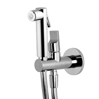 FIMA COLLETTIVITA Встраиваемый гиг душ, в комплекте со смесит, ручной душ с 2 режим, шланг 120см, внешн часть, цвет хром (F2320/1NCR)
