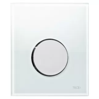 Кнопка смыва TECE Loop Urinal 9242660 белое стекло-кнопка хром