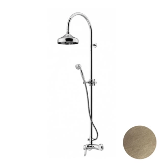 Gattoni Orta Душевая стойка: ручной душ,смеситель однорычажный, верхний душ: 200мм с антикальцием, цвет бронза (2795/PDV0 OLD)