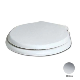 AZZURRA Giunone-Jubilaeum сиденье для унитаза белое, шарниры хром (микролифт) (1800/F bi/cr)