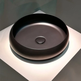 Раковина-чаша на столешницу круглая 45х45х12 cм без отв под смесительитель и перелива цвет черный матовый 400 BETTECraft (A241-400)