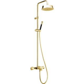 CISAL Cherie Настенная душевая система:термостатический смеситель для ванны/душа,верхний душ,ручной душ с держателем и шлангом, цвет золото (CEC8301024)
