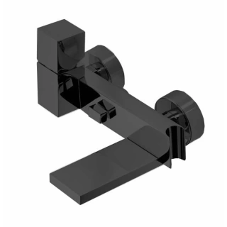 Bossini Cube Смеситель наружный с девиатором, держатель для душевой лейки с гибким соединением 1/2, цвет: черньій матовьій (Z004101.073)