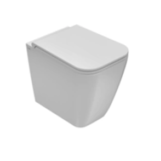 GLOBO Stone Унитаз напольный безободковый 52x36см, с системой скрытого крепежа, слив универсальный, цвет белый (ST004BI)