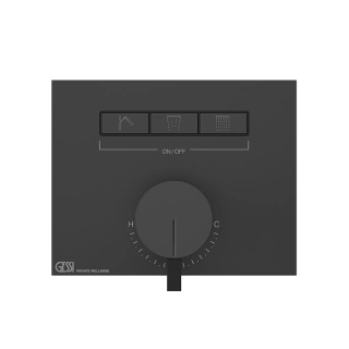 Gessi Hi-Fi Смеситель для душа, с включением до 3 источников одновременно (внешняя часть), цвет: Black XL (63081#299)