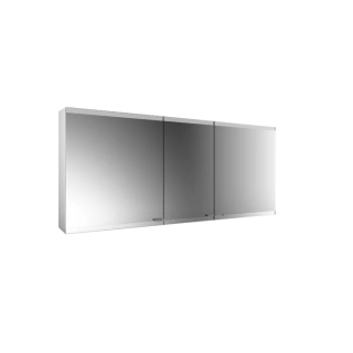 EMCO Evo Зеркальный шкаф 1600xh700мм с подсветкой, навесной, 3 двери, 4 полки, розетка, алюминий (9397 081 08)