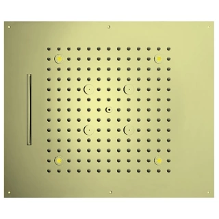 BOSSINI DREAM/3 Верхний душ 570 x 470 mm, 3 режима (дождь, каскад, туман), с 4 LED RGB, блок питания/управления, Cromoterapia, цвет: золото (H38935.021)