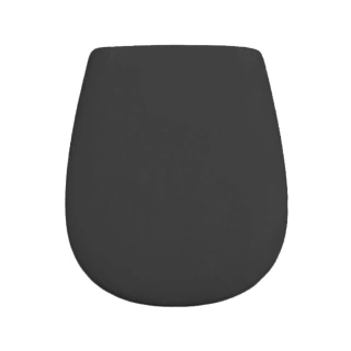 Artceram ATELIER Сиденье для унитаза с микролифтом, цвет: черный матовый, петли: хром (AZA001 17 71)