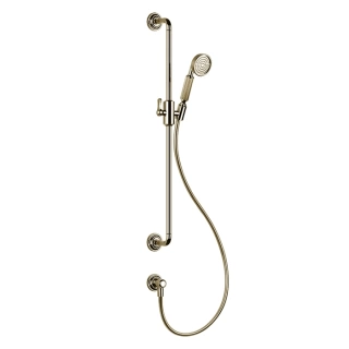 GESSI VENTI20 Штанга для душа 800 мм, с ручным душем, шлангом 1500 мм. и подводом воды, цвет Brass PVD (65142#710)