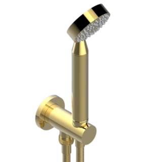 THG SPIRIT Душевой набор с ручным душем, настенным держателем с подводом воды и шлангом 1500 мм, цвет Soft matt gold (G69-F31-54)