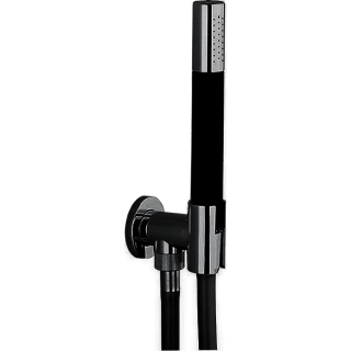 CISAL Shower Душевой гарнитур:ручная лейка,шланг 150 см,вывод с держателем, цвет черный матовый (DS01881340)