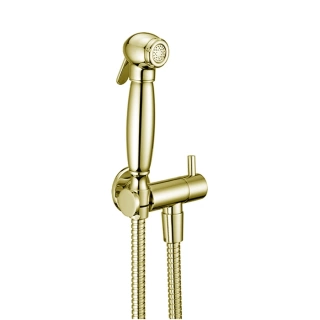 CISAL Shower Гигиенический душ со шлангом 120 см,вывод с держателем и запорный вентиль, цвет Oro (AR00790024)