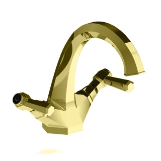 Stella Eccelsa Leve Смеситель для раковины на 1 отверстие 3217M, с донным клапаном, цвет: золото 24К (EL 00006 AU00)