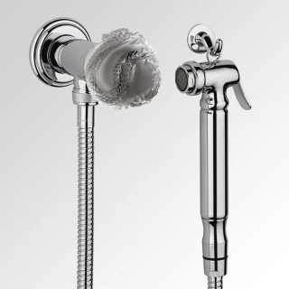 THG MOON DRAGON Гигиенический душ в комплекте с запорным вентилем, держатель, шланг 1250 мм, цвет хром (U5G-A02-5840/8)