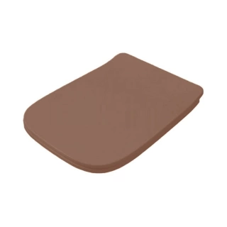 ARTCERAM A16 Сиденье с крышкой для унитаза, с микролифтом, петли хром, цвет Brown tortora (ASA001 40 71)