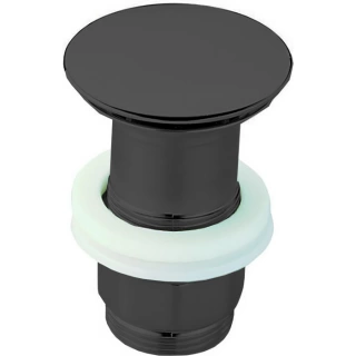 CISAL Донный клапан 1 1/4 для раковин, без перелива, всегда открыт, цвет черный матовый (ZA00161040)