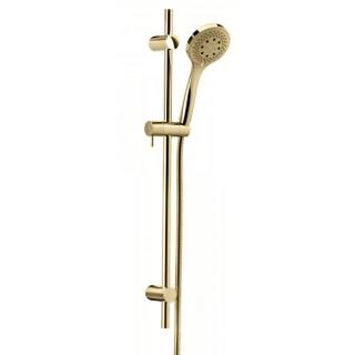 BONGIO Душевой гарнитур с штангой, держателем, ручным душем и шлангом 1500 мм, цвет золото (976OR03)