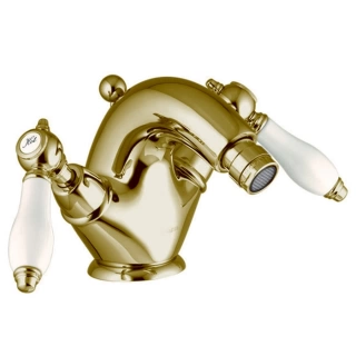 FIMA|Carlo Frattini Herend Смеситель для биде, на 1 отверстие, с донным клапаном, цвет золото (F5432OR)