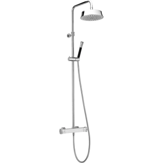 CISAL Cherie Настенная душевая система:термостатический смеситель для душа,верхний душ,ручной душ с держателем и шлангом, цвет хром (CEC8201021)