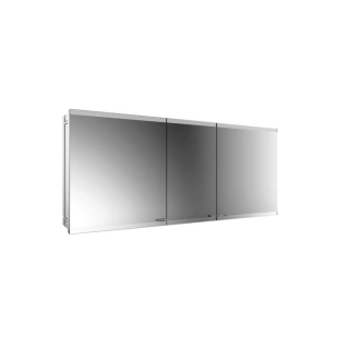 EMCO Evo Зеркальный шкаф 1600xh700мм с подсветкой, встраиваемый, 3 двери, 4 полки, розетка, алюминий (9397 080 18)
