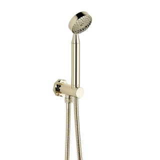THG NIHAL PORCELAINE IVOIRE Душевой комплект с ручным душем, держатель с подводом воды и шланг 1500 мм, цвет Soft gold (U2N-F30-54)