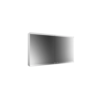 EMCO Evo Зеркальный шкаф 1200xh700мм с подсветкой, навесной, 2 двери, 2 полки, розетка, алюминий (9397 070 06)