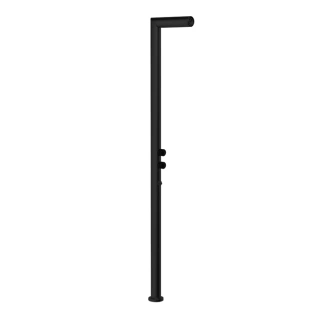 GESSI OUTDOOR Душевая стойка для установки на улице, напольная, на 2 выхода, без ручек, ручного душа и верхнего душа, внешняя часть, цвет Black XL (63203#299)