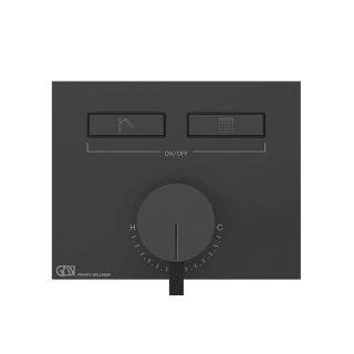 Gessi Hi-Fi Смеситель для душа, с включением до 2 источников одновременно (внешняя часть), цвет: Black XL (63079#299)