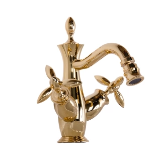Gattoni Timor Смеситель для биде с донным клапаном, цвет золото 24кт (1835018D0oro)