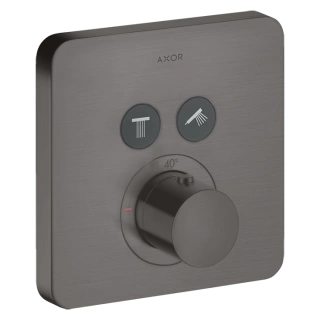 AX ShowerSelect Встраиваемый термостат для душа, 2 потреб, (внешняя часть), цвет: Шлифованный черный хром (36707340)