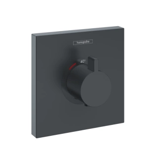 Hansgrohe ShowerSelect Встраиваемый термостат для душа, 42 л/мин, 1 источник, без зап.вентиля,(внешняя часть) цвет: черный матовый (15760670)