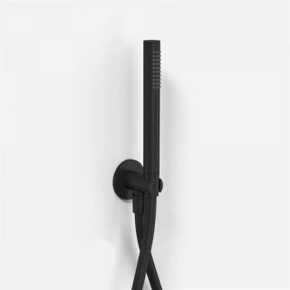 Fantini Nice Душевой набор: ручная лейка FIT, держатель для ручной лейки, шланг 150 см, цвет: черный матовый (86 13 8093)