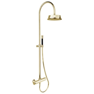 CISAL Cherie Настенная душевая система:термостатический смеситель для душа,верхний душ,ручной душ с держателем и шлангом, цвет золото (CEC8001024)