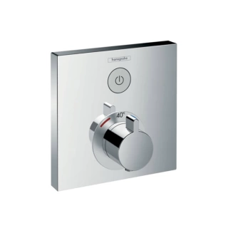 Hansgrohe ShowerSelect Встраиваемый термостат для душа, 1 источник c кнопкой вкл/выкл, (внешняя часть) цвет: хром (15762000)