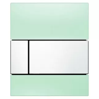 Кнопка смыва TECE Square Urinal 9242803 зеленое стекло-кнопка белая