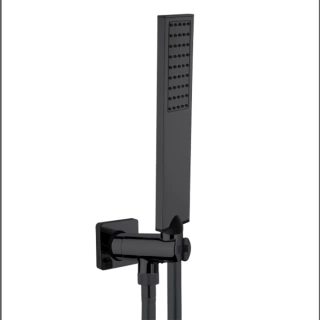 Bossini FLAT-ONE Душевая лейка с держателем и шлангом 150 см, цвет черный матовый (CB4006.073)
