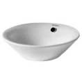 Накладная раковина Duravit круглая 330 мм без отверстия под смеситель с переливом, белая (408330000) - миниатюра фото 1