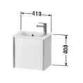 Тумба подвесная Duravit XViu 557x510x420 мм для раковины 072343, белый глянцевый/champagne matt (XV4024LB122) - миниатюра фото 2